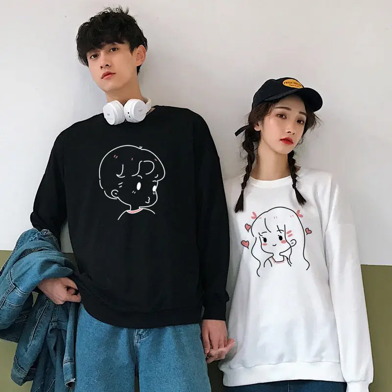 

Женские толстовки с капюшоном Harajuku, черные, с мультяшным принтом