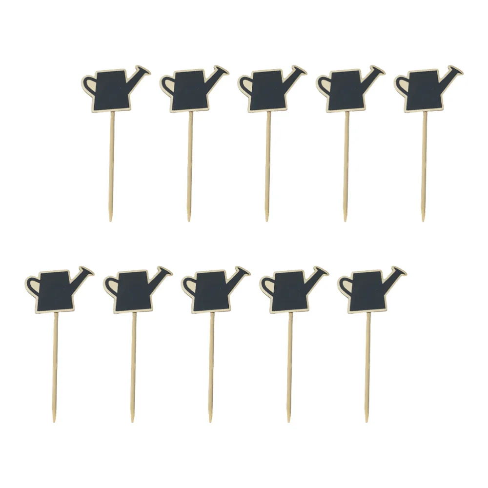 

10pcs Garden Blackboard Topper Wood Topper Chalkboard Picks Plant Signs Topper