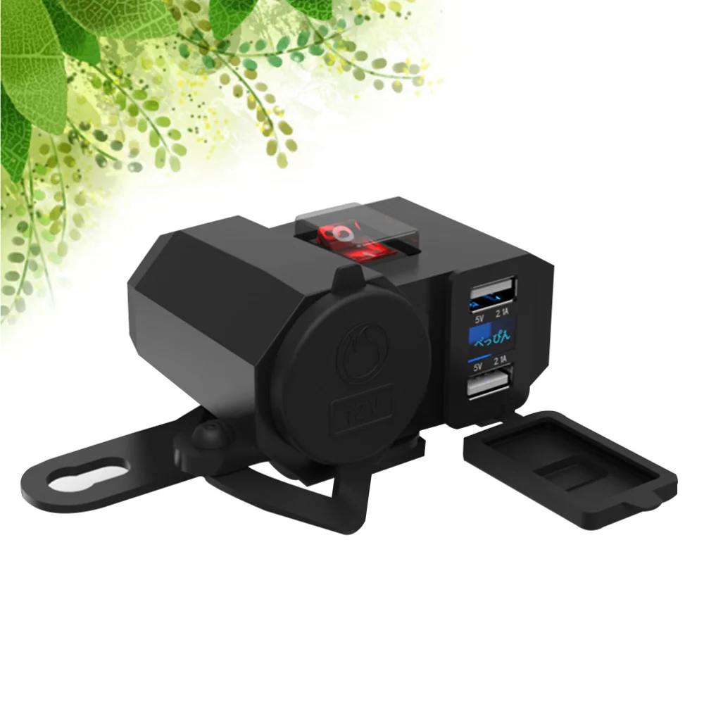 

USB 12V Motorcycle Waterproof Charger Cigarette Lighter Voltmeter Include