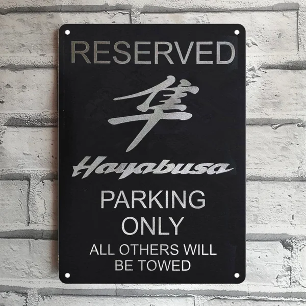 

Reserved Hayabusa Parking Only All Others Will Be Towed Tin Sign Poster Home Pubs & Bars Poster Wall Art Poster Coffee