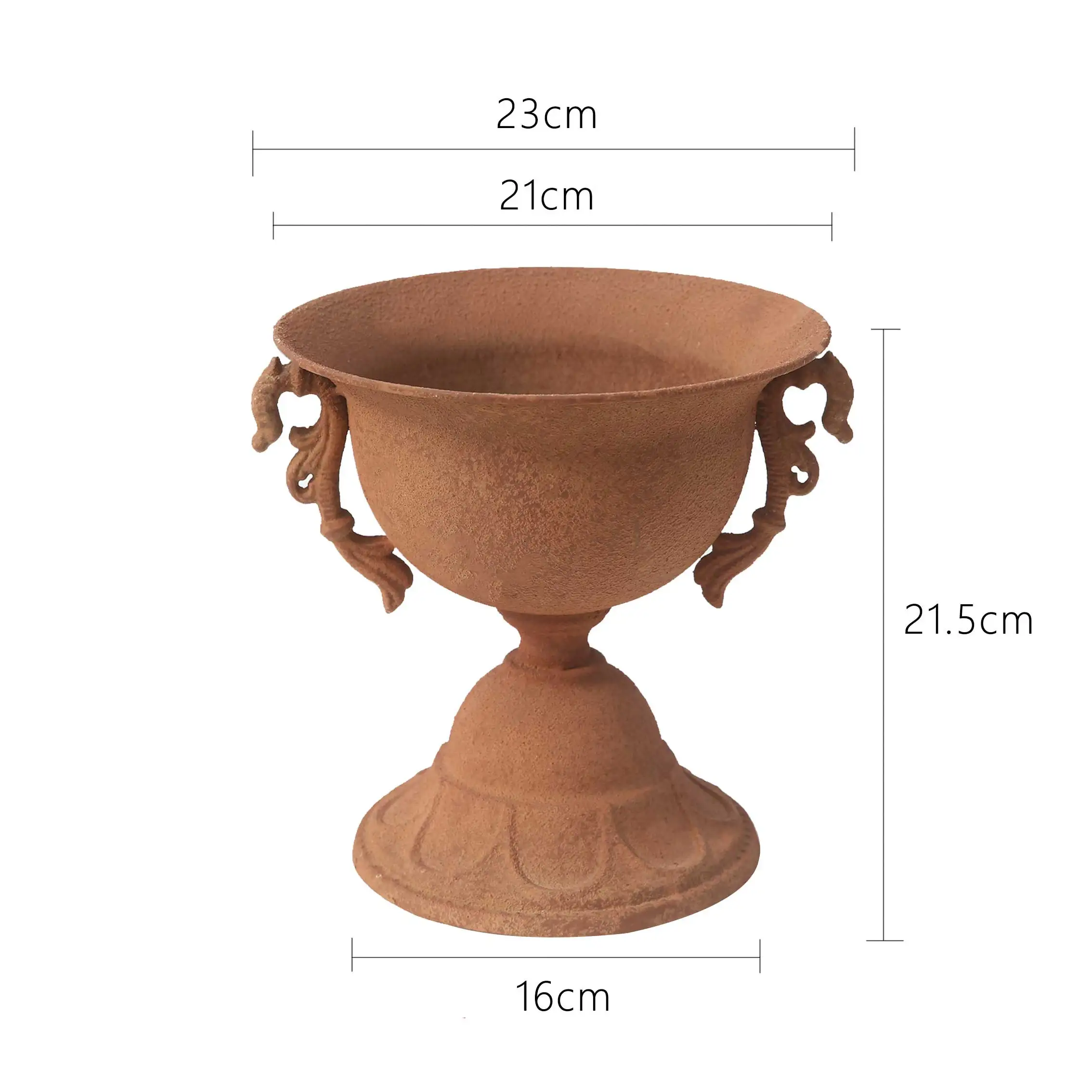 Small Handicraft Rustic Retro Iron Garden Urns and Planters