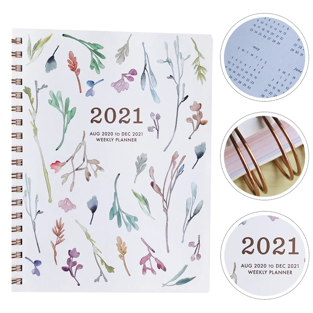 

Planning Notebook Calendar Weekly Notepad Portable Schedule Writing Notebook