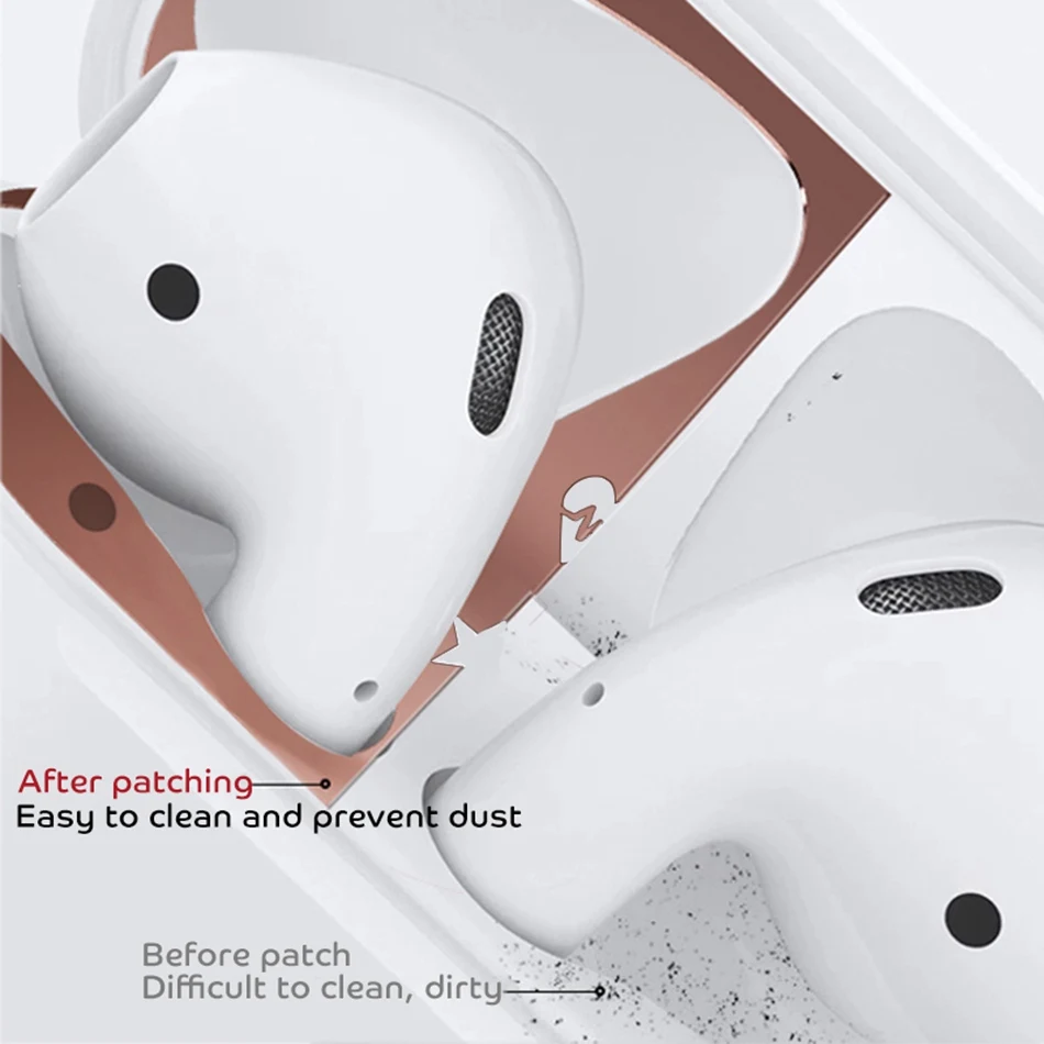 

Metal Dust Guard Sticker for Airpods pro Skin Protective Sticker Dust-proof Scratchproof Earphone Film For AirPods 3 Accessories