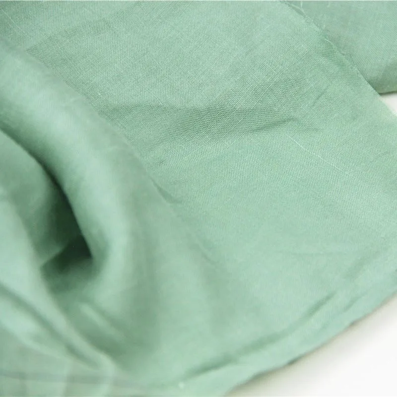 

100% Ramie Washed GREEN Fine Thin Fabric for DIY Summer Apparel Shirt Dress Pants Blouse Craft Handwork Quilting Tissue Textile