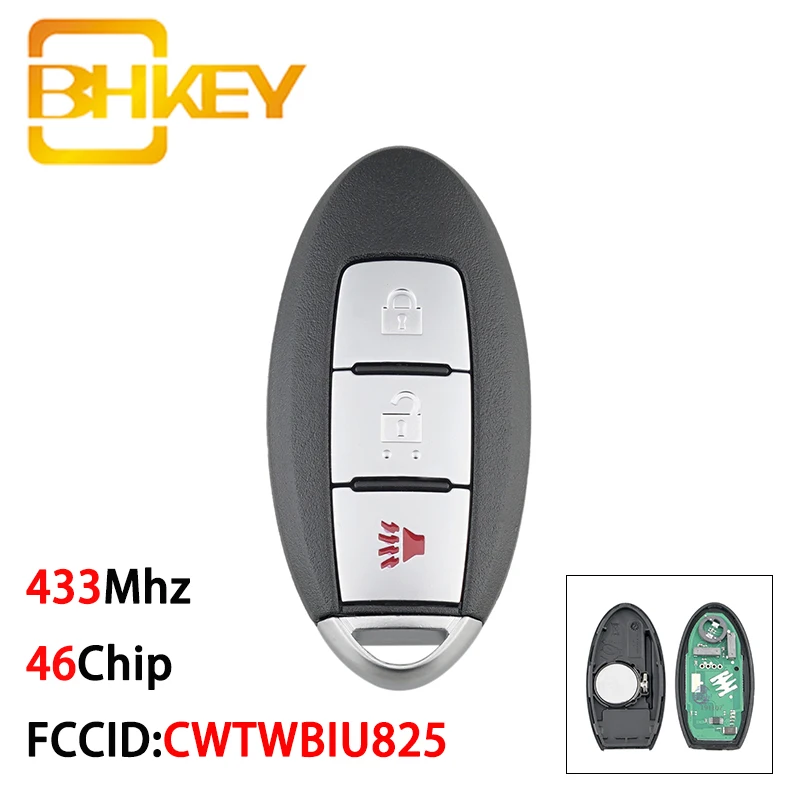 Умный Автомобильный ключ BHKEY CWTWBIU825 46 чипов дистанционный для Nissan Patrol Juke Cube Micra Armada