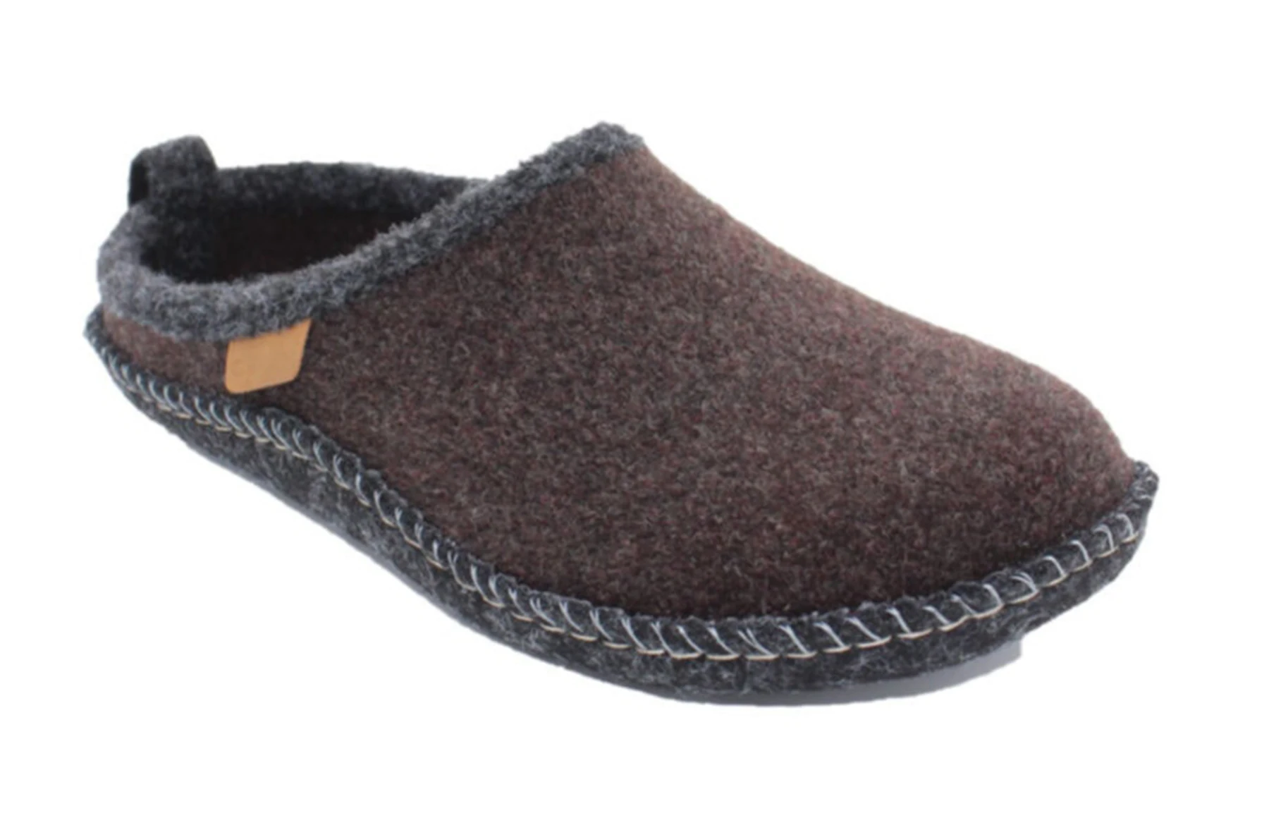 

OVERHEAD Men Felt Slippers Slip-Resistant Outsole Comfortable Durable Solid Soft Light Puffi Home Slipper-Coffee