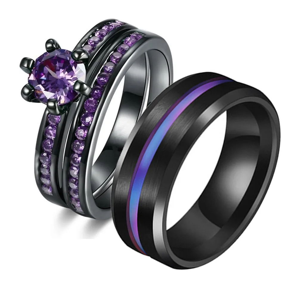 Комплект из кольца и нержавеющей стали 316L|Кольца для помолвки| |