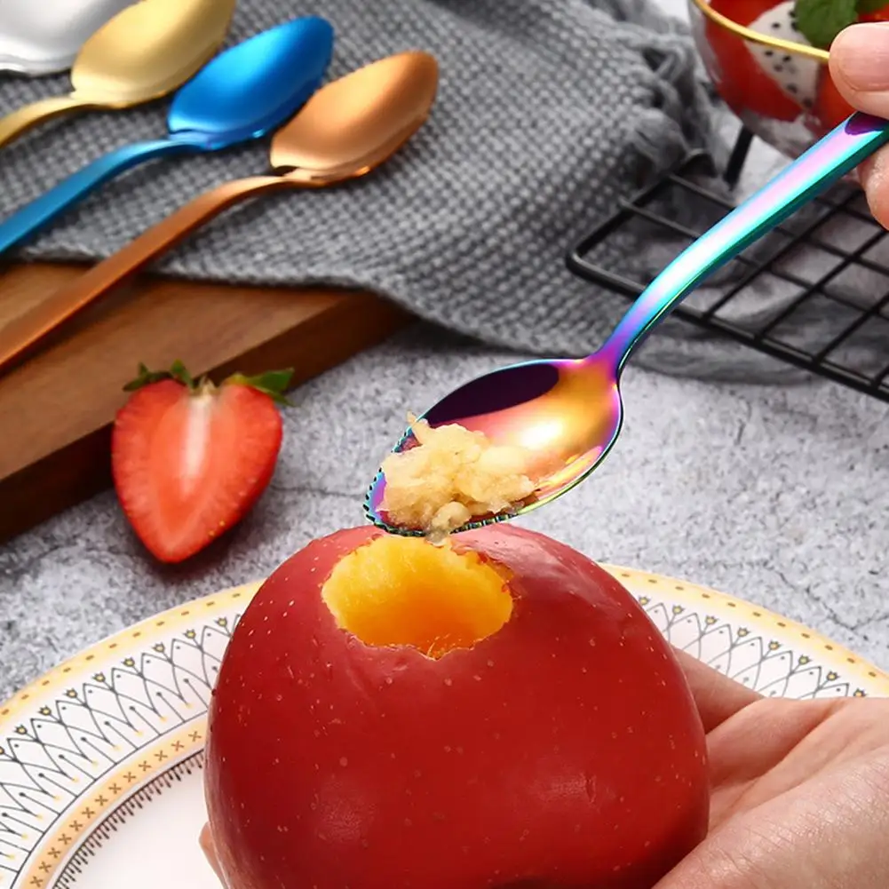 Ложка из нержавеющей стали с фруктовым шариком для соскабливания