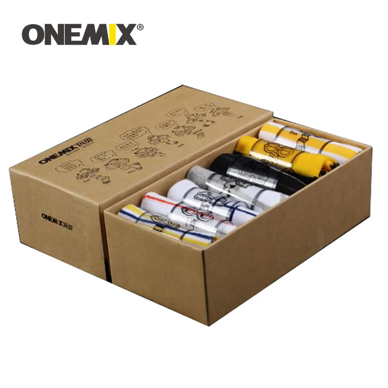 ONEMIX Для мужчин неделя Спортивные носки Натуральный Хлопок Босиком 7 пар/лот дней
