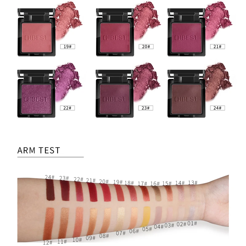 Новый макияж Горячая пигментированная одноцветная палитра теней для век Матовая