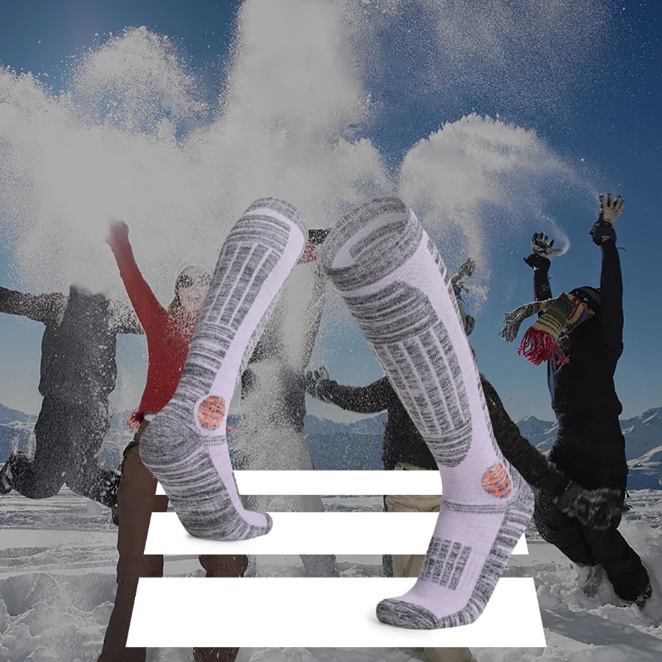 Свободные длинные женские лыжные носки утепленные для активного отдыха