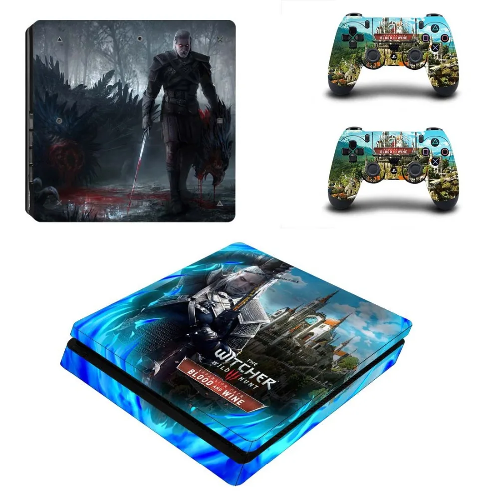 Wild Hunter полная лицевая панель PS4 тонкая кожа Виниловая наклейка, стикер для Playstation 4 консоль и контроллер PS4 наклейка