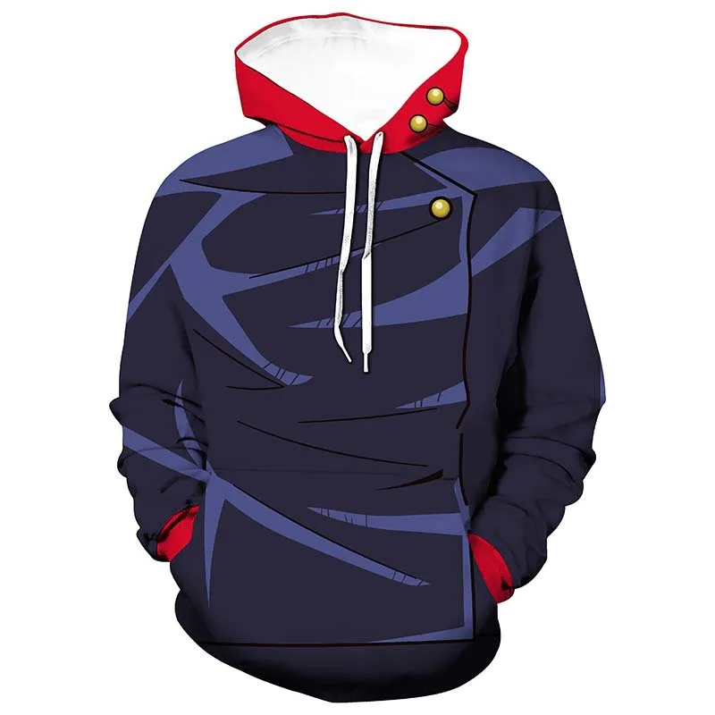 

Jujutsu Kaisen Itadori Yuji Cosplay Hoodie Anime Costumes 3D Printed Polyester Sportswear Coat
