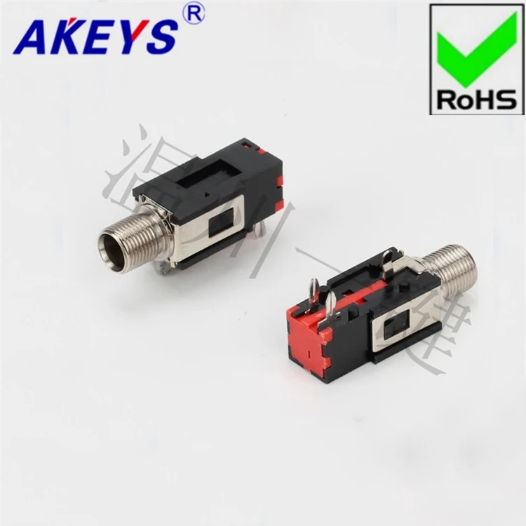 2 PCS 6.35 MM6 stereo socket 6.3.20 audio microphone headphone two-channel amplifier | Обустройство дома