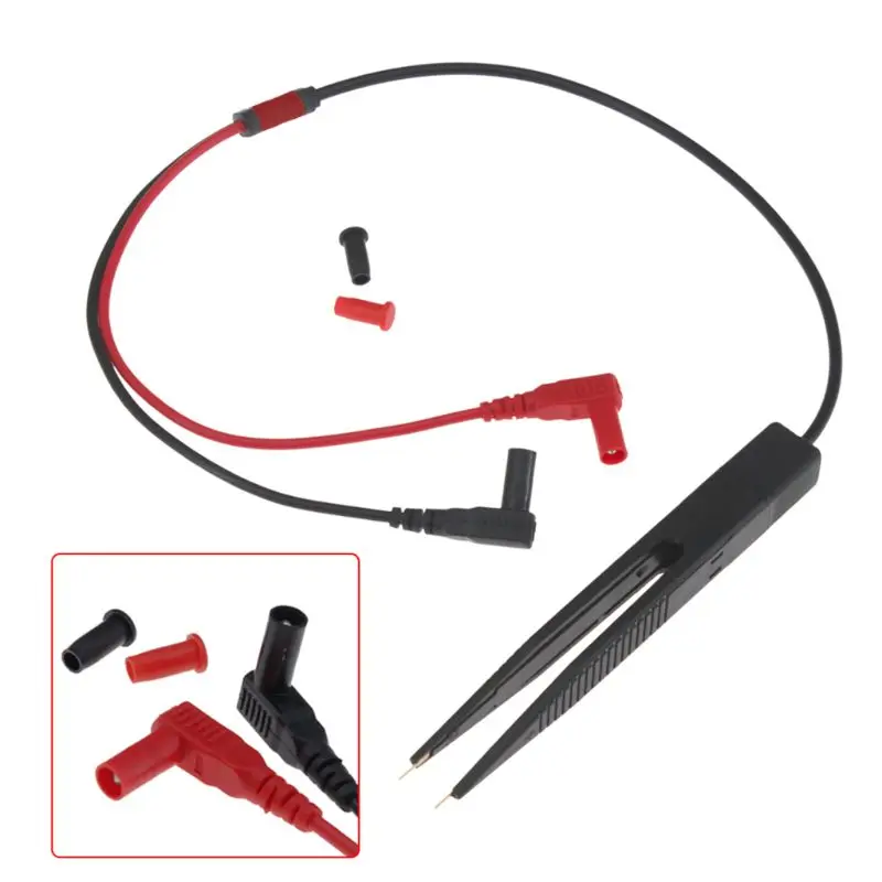 

SMT SMD Chip Resistance Test Clip Grip Lead Probe Multimeter Meter Capacitor Tweezer