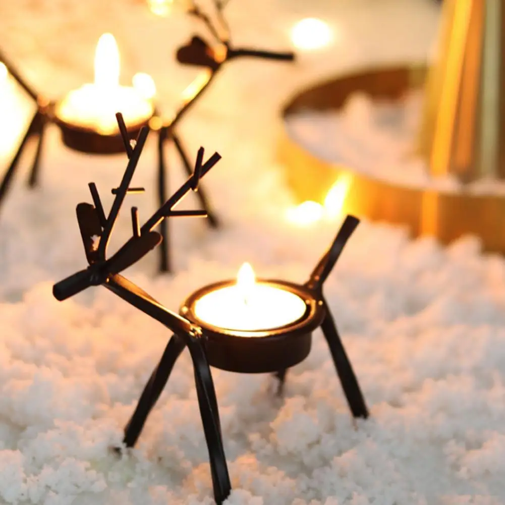 2021 Железный подсвечник в виде лося рождественские украшения для домашнего стола