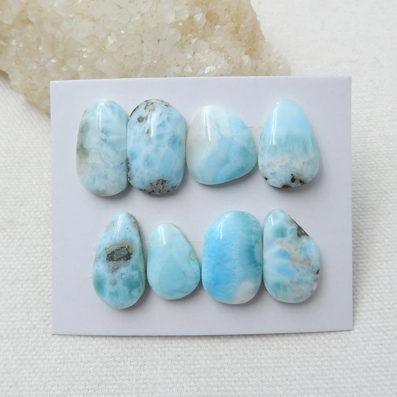 Распродажа 8 шт натуральные кабошоны Larimar 20x12x6 мм 16x11x4 15 35 г модные ювелирные