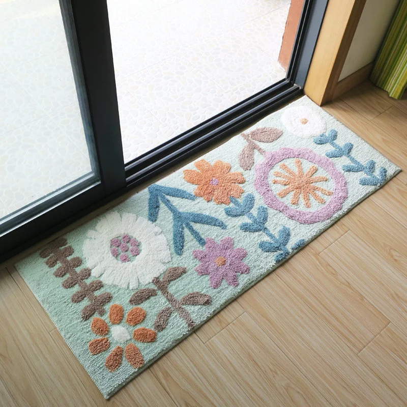 

Cute Pattern High Water Absorbent Bathroom Carpet Bath Mat Multi Sizes Bathroom Mat Rug Anti-Slip Toilt Balcony Bath Rug Pad
