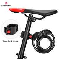 cyclingbox bike bicycle lock 5 digit password steel cable fixed portable anti theft scooter electric e bike cycling chain lock