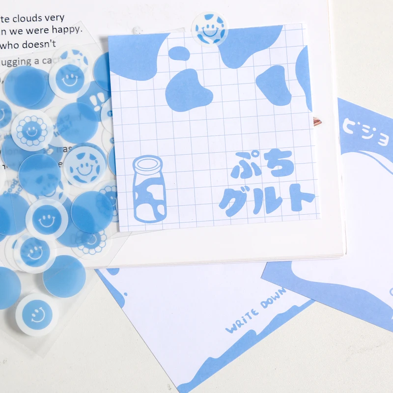 Бумага для заметок Kawaii с рисунком коровы 90 листов декоративные блокноты