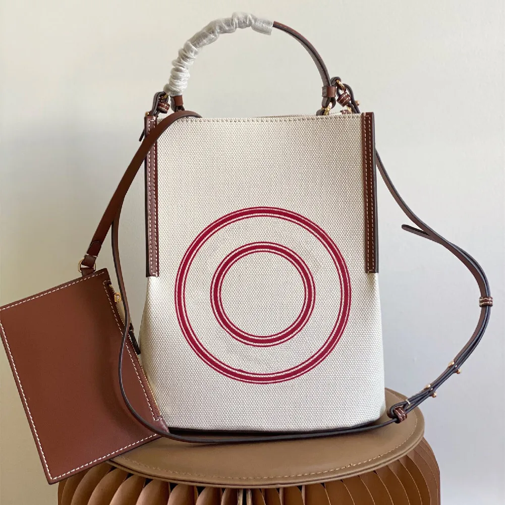 

2021 summer ladies canvas bucket bag large capacity, can be party building can be hand-held light weight without pressing should
