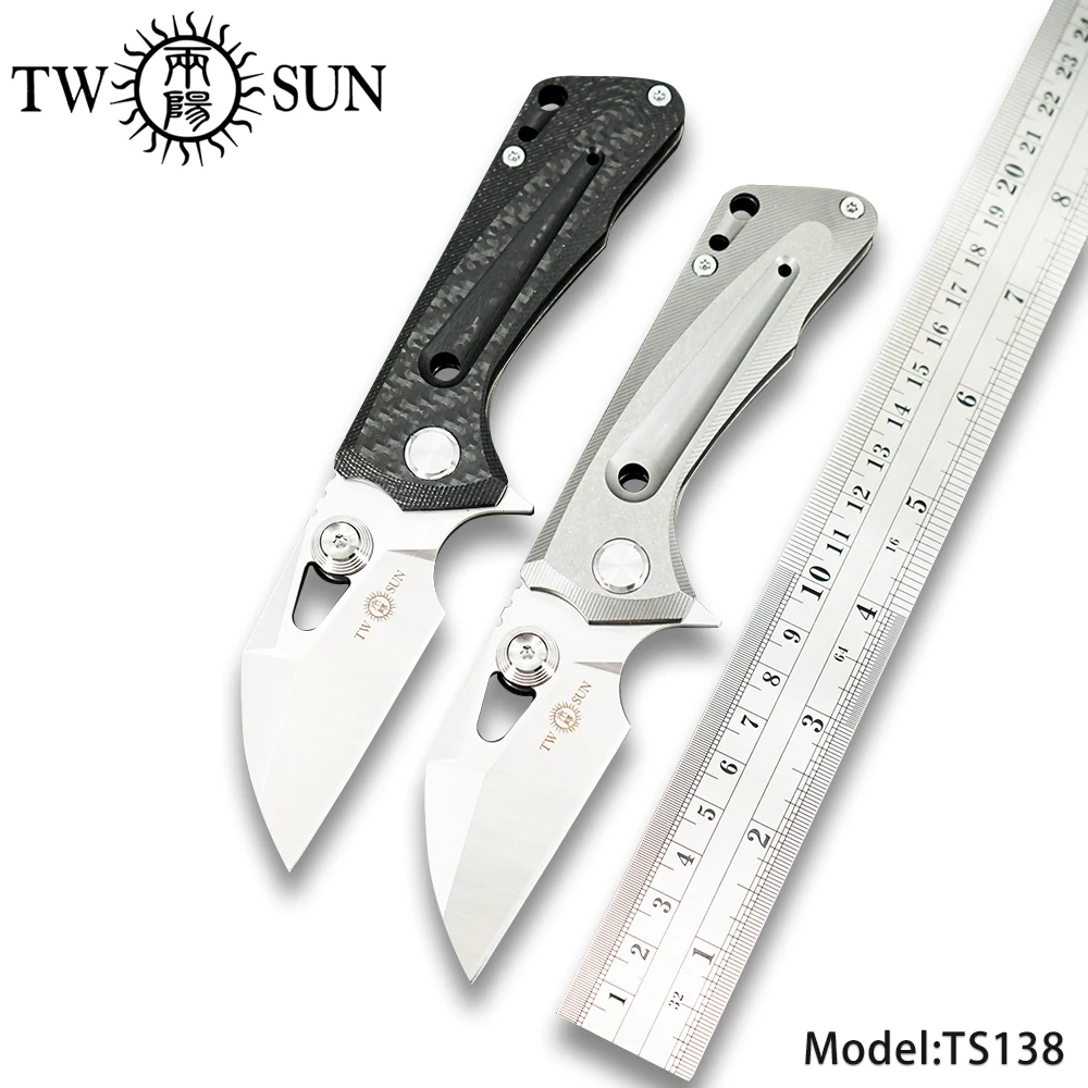 TWOSUN d2 лезвие Флиппер складной карманный Ножи тактическая охотничья инструмент