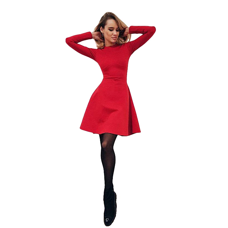 Зимнее женское платье на новый год винтажное сексуальное вечернее ropa круглый