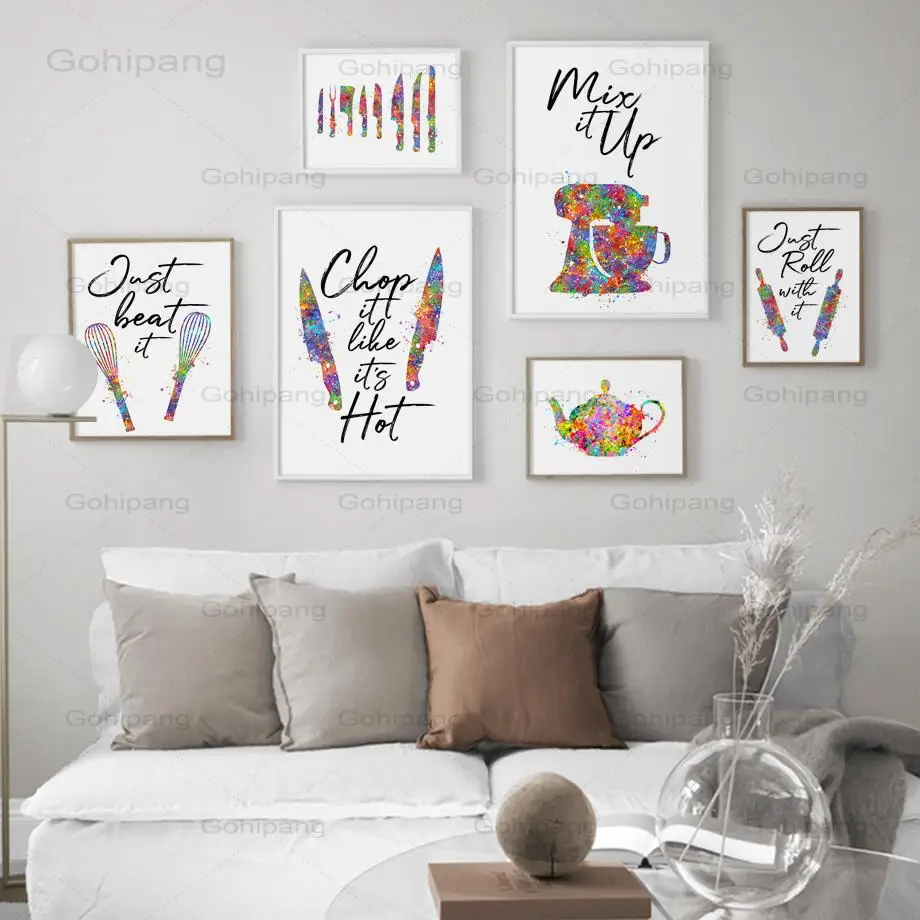 Dining Table Wall Art Prints Kitchen Nordic Posters Wall Pictures For Living Room Decor
