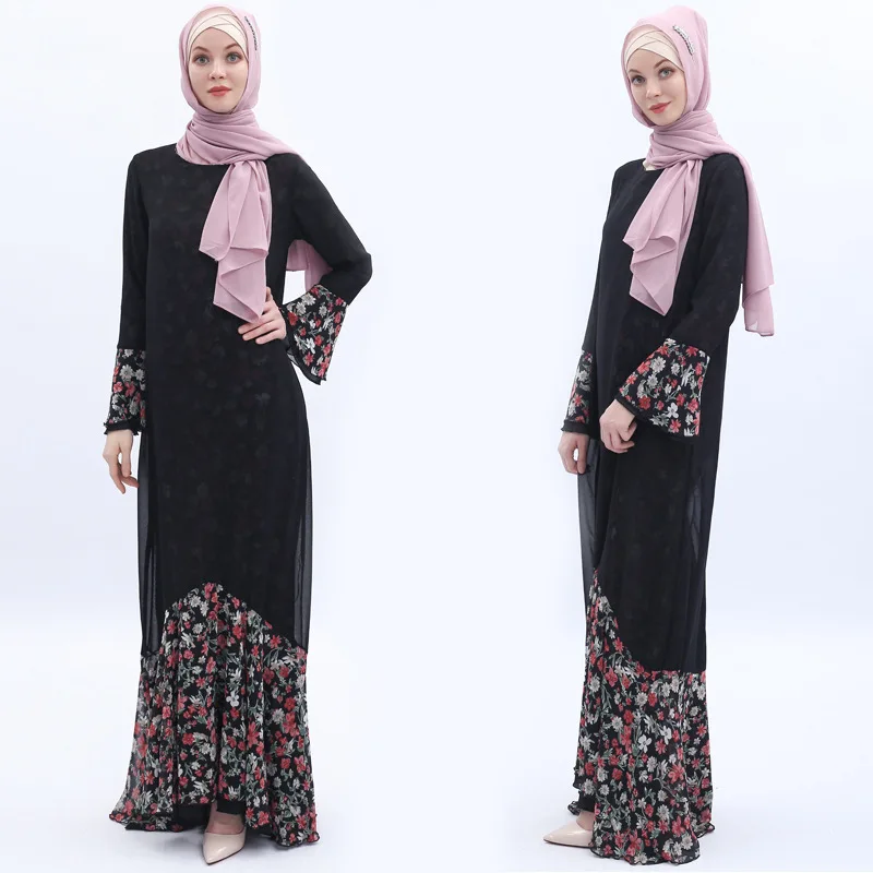 Бандажное мусульманское платье Женский хиджаб Дубай абайя Турция марокканский