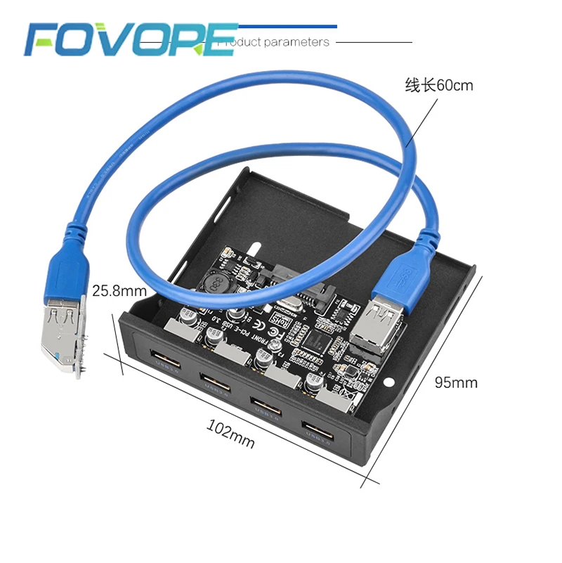 PCI E к USB 3 0 PC Фронтальная панель плата расширения PCIE USB3 адаптер 5 "флоппи USB3.0