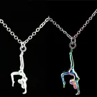 Винтажные ожерелья для занятий спортом, гимнастикой, спортзалом, спортсменами, подвеска для йоги, девушки, чокер, вечерние, изготовление ювелирных изделий