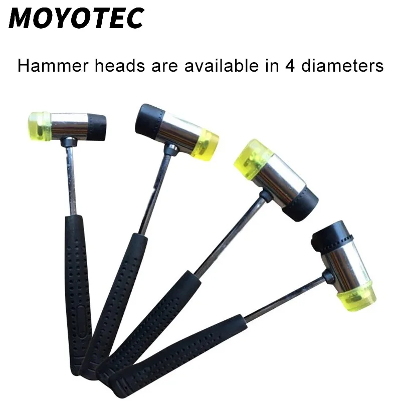 

MOYOTEC 25mm Mini Steel Handle Round Head Hammer Double Face Soft Tap Rubber Hammer For Multifunctional Hand Tool
