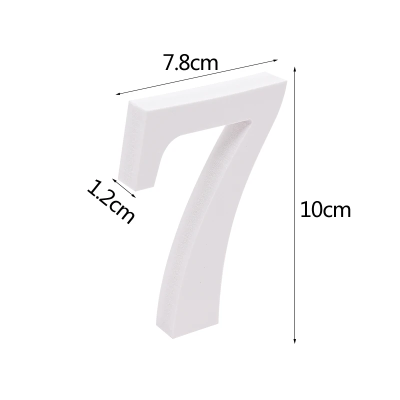 Толстая деревянная белая наклейка на стену с алфавитом 3D деревянный номер DIY