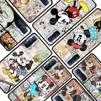 disney retro mickey for oppo realme 7i 7 6 5 pro c3 xt a9 2020 a52 find x2lite luxury tempered glass phone case cover