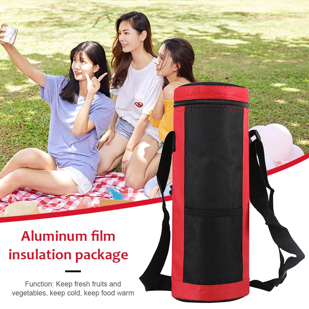 

Портативная круглая сумка-холодильник для бутылок с водой, складные теплоизоляционные сумки для ланча, переноска для напитков для кемпинга...