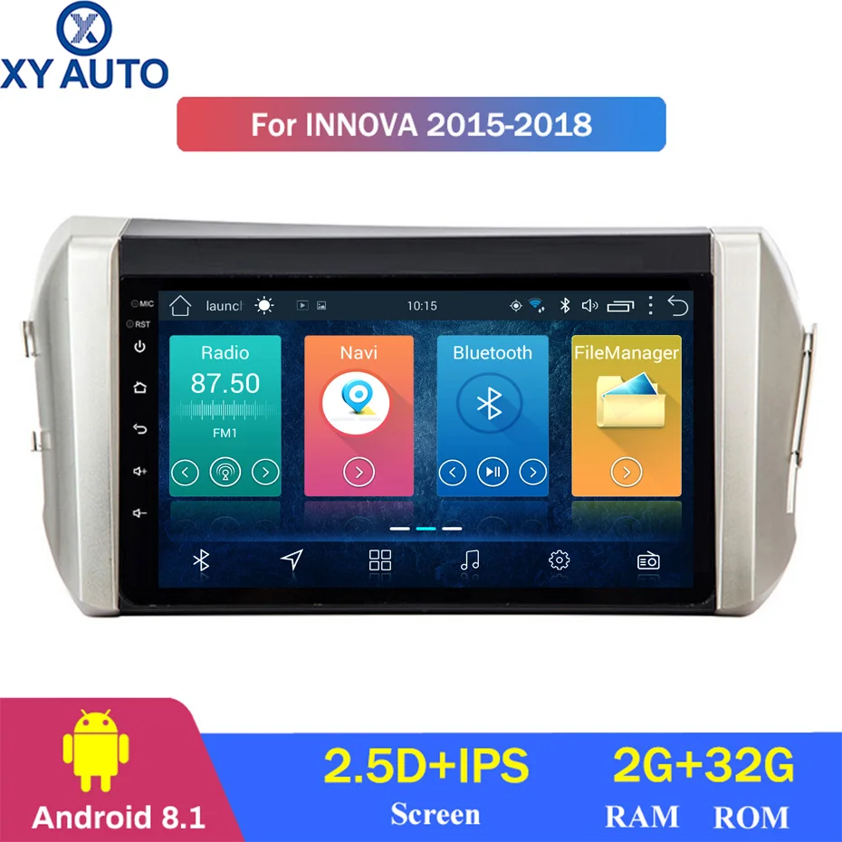 9 дюймовый 2.5D IPS HD мультисенсорный экран Android 8 1 2 Гб ОЗУ 32 ПЗУ NAVI для toyota innova 2015-2018 с