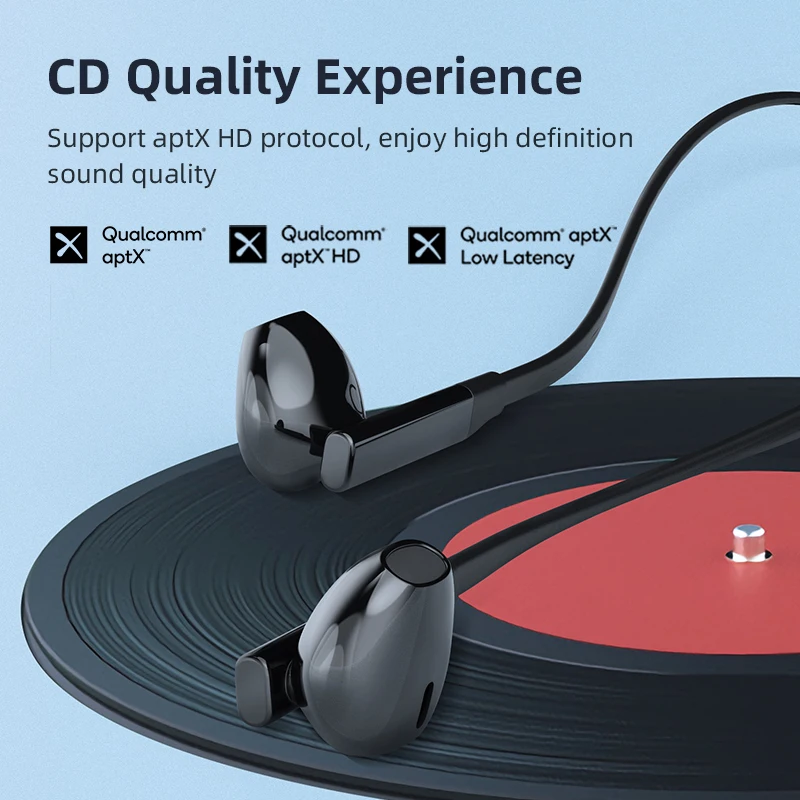 Hagibis Wireless Bluetooth 5.0 Headphones Sports Neckband Earbuds aptX-LL Earphones Stereo Noise Cancelling with Qualcomm chip |