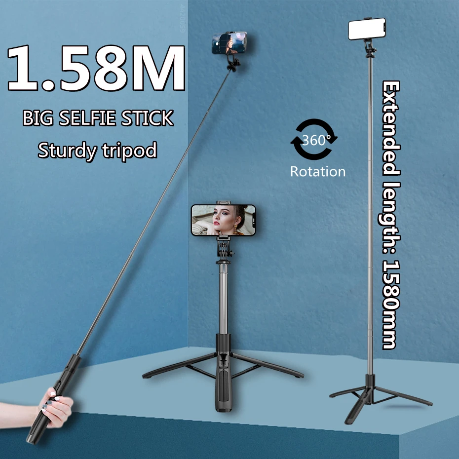 

Bluetooth-штатив Roreta складной, 1580 мм, для экшн-камер и смартфонов