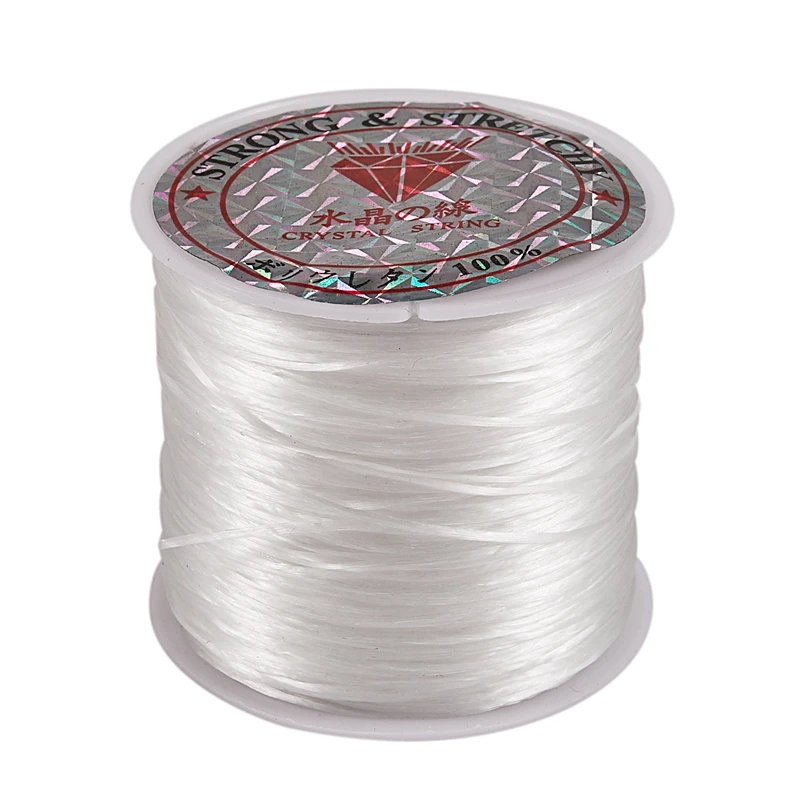 

White Elastic Stretchy Crystal Line Jewelry Beading Thread Spool 100 Meters