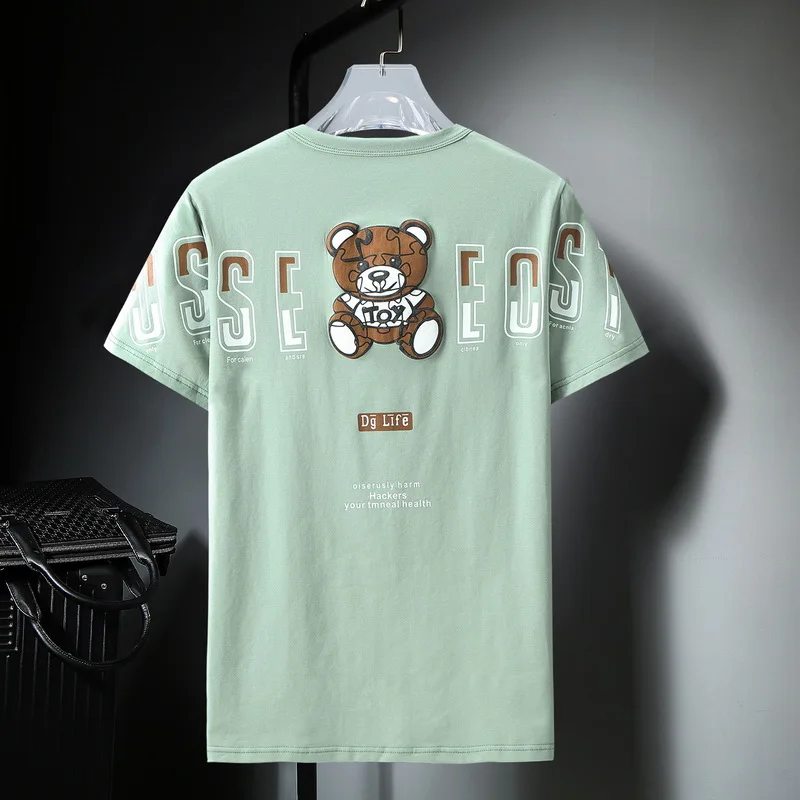 Мешковатая футболка 10XL размера плюс мужская летняя с коротким рукавом модная