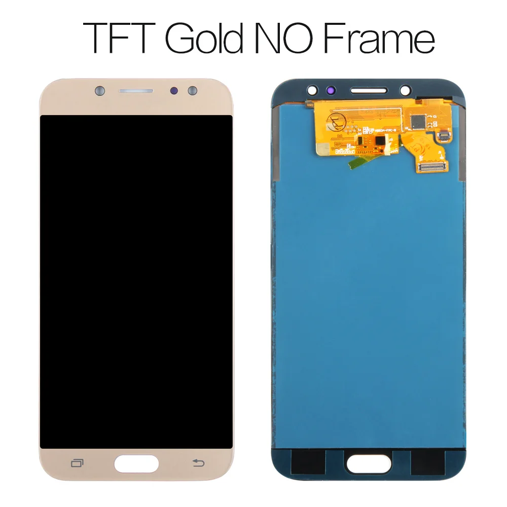 TFT Gold NO Frame 5,5 дюймов TFT дисплей для SAMSUNG Galaxy J7 Pro ЖК-дисплей сенсорный экран J730 J730F для SAMSUNG J7 Pro ЖК-экран Замена - Цвет: TFT Gold NO Frame