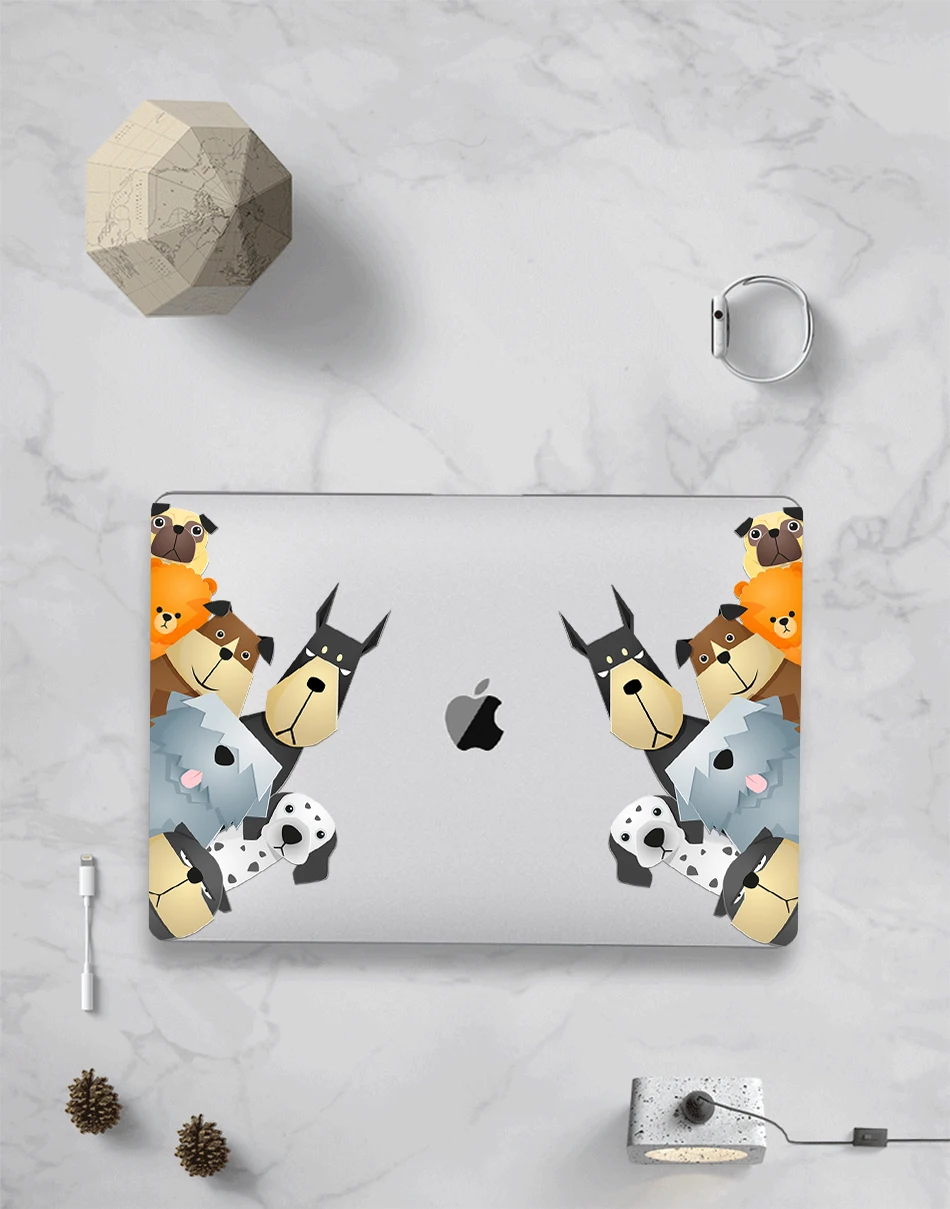 MTT чехол с мультяшными животными для Macbook Air 11 13 Pro retina 13 15 с сенсорной панелью для mac book 12 дюймов чехол для ноутбука с милым котом