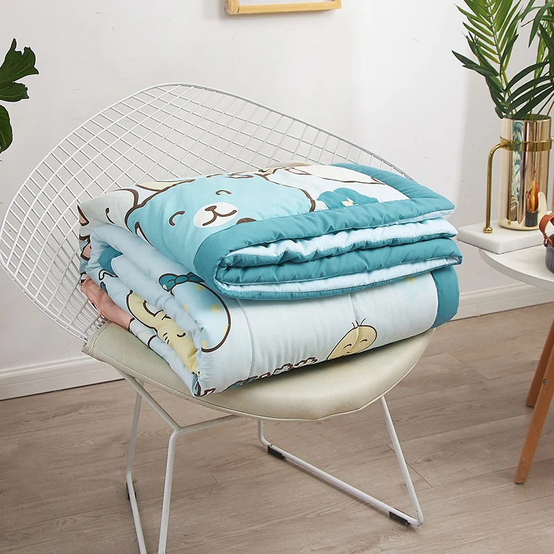 Cartoon Adults Children Bed Comforter Blanket Spring Summer Bedspread Quilt Animal Fruit Print Cover for Sofa Car Office |