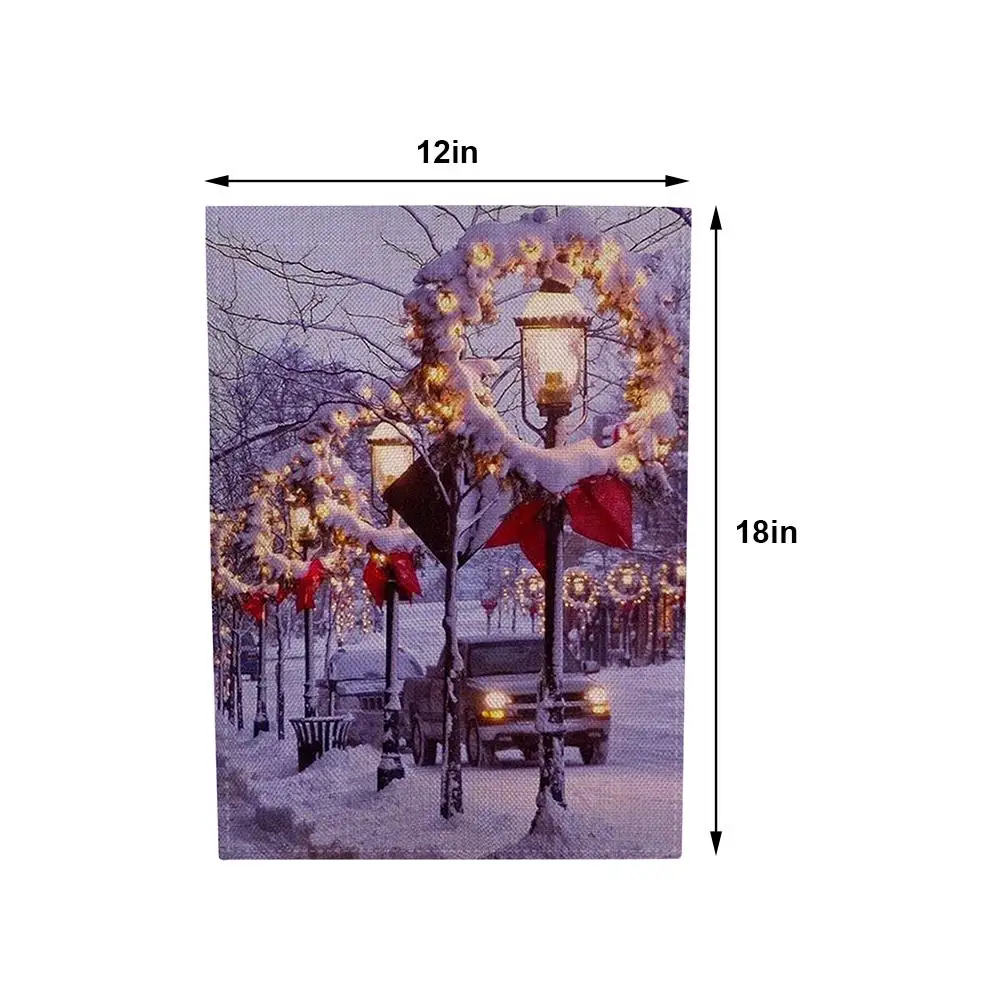 12 * 18-inch welcome garden sign kids Christmas home patio decoration elements draw double-sided seasonal | Дом и сад