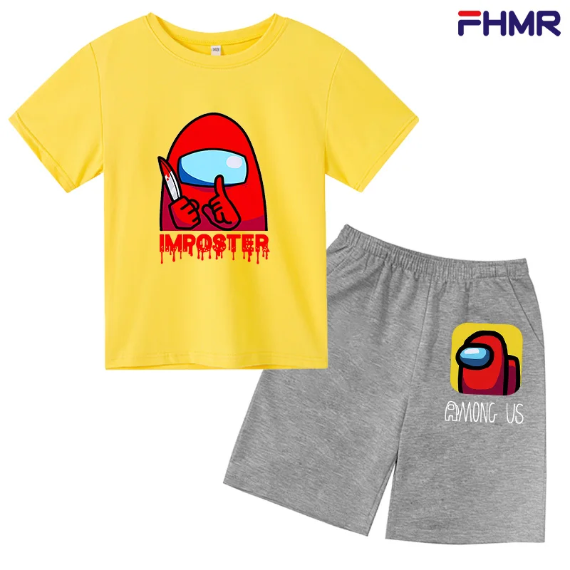 

Boys Girls T-shirts Set 2020 KidsT Shirts Cotton Top Tees Short Sleeves Girl T-Shirts + Pants Summer Kids T shirt Set