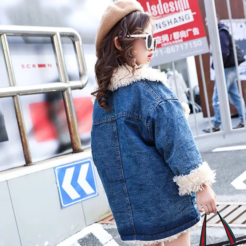 Scsech/детская зимняя куртка для снежной погоды кашемировое пальто из овечьей