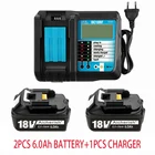 Электрическая дрель Makita BL1830 BL1840 BL185, 18 в, 6 Ач, 6000 мАч, литий-ионная аккумуляторная батарея 18650