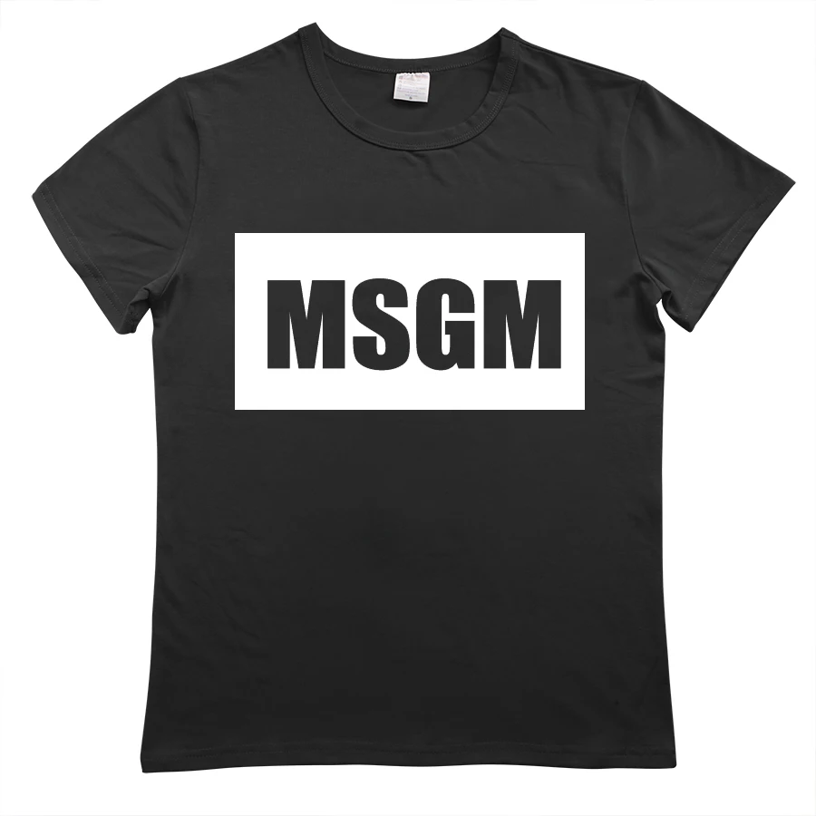 Футболка Мужская/Женская MsgM с надписью модная забавная тенниска круглым вырезом