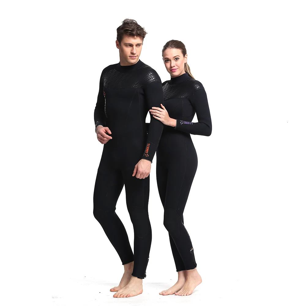Слитный неопреновый купальник для дайвинга SBART 5 мм мужчин и женщин с длинным