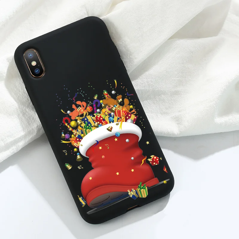 Khe-sdxiezi Роскошный силиконовый чехол для iPhone 11 Pro XS Max X XR из ТПУ с изображением рождественской елки чехол для iPhone 7 8 6 6S Plus 5 5S SE - Цвет: Khe-sdxiezi
